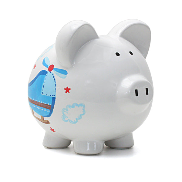 Helicopter Piggy Bank Personalized Piggy Banks