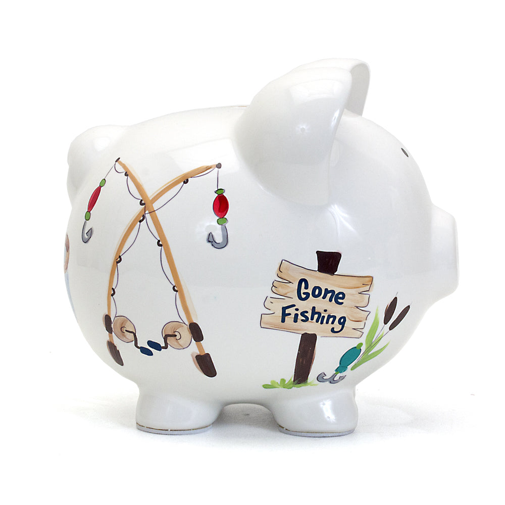 Gone Fishing Piggy Bank