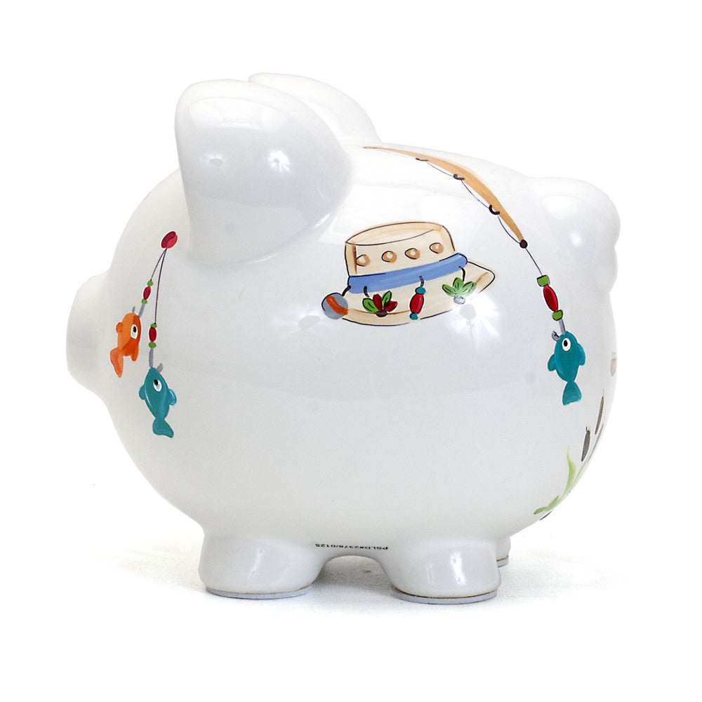 GONE FISHING PIGGY BANK  Personalized Piggy Banks